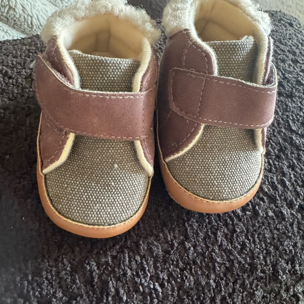 Brown and Cream Kids Shoes